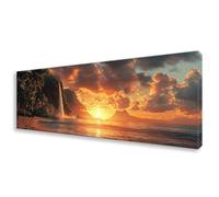 Sunset Diamond Art Kits Adults Large Diamond Painting Kits for Adults Beginners, 5D Landscape Crystal Art, DIY Full Drill Crystal Embroidery Cross Stitch for Home Decor 30x90cm/11.8x35.4 inch W0-658