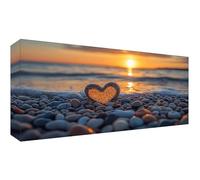 Sunset Diamond Art Painting, Beach Large Diamond Painting Kits for Adults, 5D DIY Full Drill Cross Stitch Crystal Arts Crafts Pictures Embroidery Kit, Gifts for Girls Home Wall Decor 56x28inch t-5668
