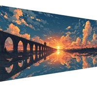 Sunset Diamond Painting Cloud Diamond Art Kits Adults Beginners DIY 5D Round Drill Round Gem Crystal Art Rhinestone Embroidery Paintings Crafts Picture Kits for Home Wall Decor Gifts 80x160cm hu7-m2