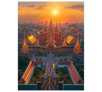 Sunset Diamond Painting Kits for Adults, 5D Full Drill Architecture Diamond Art Kits Adults/Beginners, DIY Crystal Art Painting Canvas Pictures Arts and Crafts, Home Wall Decor Gifts 16x20 inch L-Y464