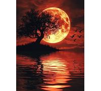 Sunset Diamond Painting Kits for Adults, Large Diamond Art Canvas 20x28 inch, Round Full Drill Dimond Art Painting with Accessories, DIY Crystal Arts and Crafts for Adults for Autumn Home Decor S-10