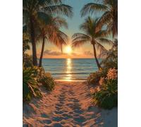 Sunset Diamond Painting Kits for Adults, Pattern Beach Diamond Art 5D DIY Full Square Drill Gem Crystal Art Kits Crafts for Adults, Home Room Decor, Bedroom Decor, Gifts for Women 40x54 Inch -yym25700