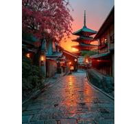 Sunset DIY Diamond Art, Street View 5D Diamond Painting Kits for Adults, 5D Full Drill Crystal Art Kits for Adults, DIY Cross Stitch Embroidery Crafts Pictures, Home Wall Decor, Gifts, 60x90cm 0-9612