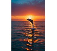 Sunset Dolphin Jigsaw Puzzles for Adults 500 Pieces Educational Toys Challenging Game 500 Piece Puzzles for Adults for The Whole for Women Gifts for Men