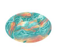 Sunset Dolphin & Ocean Waves Pet Dog Bed Removable Washable fluffier Puppy Beds for Extra Small Size Pets Supplies