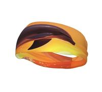 Sunset Dolphin Sweatbands Instant Cooling Moisture Wicking Sport Headbands for Men Workout Headband for Women Running Headband Stretch Tennis Athletic Sweatband Unisex Hairband