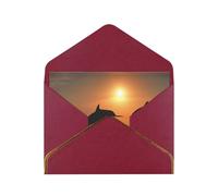 Sunset Dolphin Thank You Card Envelope 4x6 Inch Wedding Baby Shower Thank You Bride Shower Business Birthday.