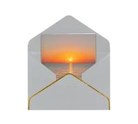 Sunset Dolphins Print Greeting Card Paper, Half Fold To Cards For Birthday, Wedding, Party.