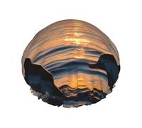 sunset dolphins Print Shower Cap - Reusable Bath Hair Cap, Double Layer, Adjustable Elastic Strap, Durable Travel Essential