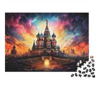 Sunset Dome Castle 1000 Pieces Jigsaw Puzzles Bold Castle Art Sturdy Cardboard for People Who Love Quiet Time Relaxation at Home 52x38cm/1000pcs