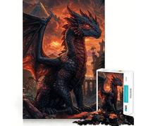 Sunset Dragon Sentinel 1000 Piece Jigsaw Puzzle for Teenagers Mind Game Toy Stress Release Neat Cut Artistic Gift 38x52cm