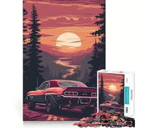 Sunset Drive 1000 Piece Jigsaw Puzzles for Adults Teenagers Memory Upgrade Light Relax Sharp Cut Lovely Gift 50x75cm