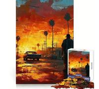 Sunset Drive Art Hard Jigsaw Puzzle for Adults 1000 Pieces Logic Toy Family Bond Precision Cut Warm Surprise 38x52cm