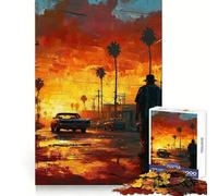 Sunset Drive Art Jigsaw Puzzle for Teenagers 1000 Pieces Brain Skill Home Activity Exact Edge Festive Gift 38x26cm