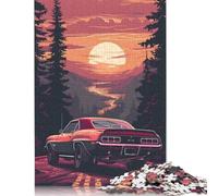 Sunset Drive Jigsaw Puzzle 500 Piece Jigsaw Puzzles For Adults Teenager Wooden Puzzles Toy Game Explore Creativity And Problem Solving 500pcs (52x38cm)