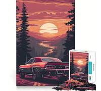Sunset Drive Jigsaw Puzzle for Teenagers 1000 Pieces Brain Skill Home Activity Exact Edge Festive Gift 38x52cm