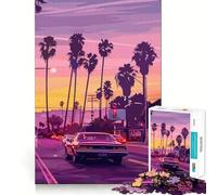 Sunset Drive Puzzles for Adults 1000 Pieces Strengthen Memory Stress Relief Smooth Edge Heartfelt Gift 38x26cm