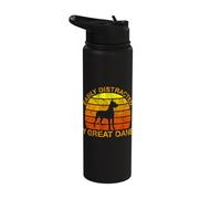 Sunset Easily Distracted By Great Danes Stainless Steel Insulated Water Bottle