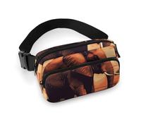 Sunset Elephant Fanny Pack for Women Men Waist Bag Belt Bag Adjustable Casual Bag for Travel Sports Hiking, white, 7.9x5.1inches