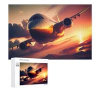 Sunset Flight Adventure Jigsaw Puzzle, 1000 PCS, Indoor Activity for The Home, A Mindful Leisure Activity for Puzzle Lovers, at Home