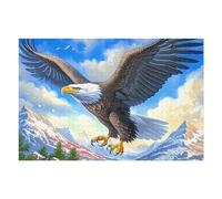 Sunset Flying Bald Eagle 1000 Piece Jigsaw Puzzle for All Ages Fantastic Beasts Jigsaw Parent Child Quality Time Vibrant Puzzle Ideal Festival Gift Stylish Home Decor 1000 PCS