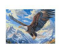 Sunset Flying Bald Eagle 300 Piece Jigsaw Puzzle for Adults Magical Cosmic Creatures Vacation Souvenir Memory Keepsake No Dust Pieces Great Gift for Travelers 300 PCS