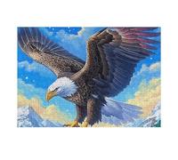 Sunset Flying Bald Eagle 300 Piece Jigsaw Puzzle for Adults Wildlife Jigsaw After School Activity for Teens Stress Buster Whimsical Gift Idea Stylish Home Decor 300 PCS