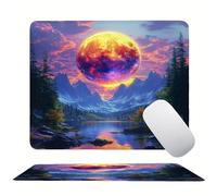 Sunset Forest Mouse Mat 20 x 15 cm Ultra Thin, with Stitched Edges Office Mouse Pad, Non-Slip Rubber Base, Waterproof & Washable, Home Desk Accessories,Aesthetic with Design Mousepad 200x150mm s0z-317