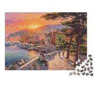 Sunset Forest Path 1000 Piece Jigsaw Puzzle Recycled Autumn Vibes Senior Puzzles Party Game Props Developing Children‘s Intelligence Educational Fun 38x26cm/1000pcs