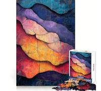 Sunset Fragments 1000 Piece Jigsaw Puzzles for Adults Jigsaw Logic Toy Indoor Play Precision Cut Cherished Gift 38x26cm