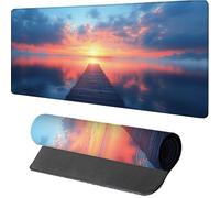 Sunset Gaming Mouse Mat 1000x500x3mm, Mouse Pad Large Landscape, Desk Mat with Stitched Edge, Mousepad with Non-Slip Rubber Base, Office Accessories, Keyboard Pad, for Gaming, Desk Office, M-9086