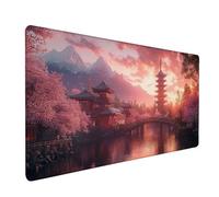 Sunset Gaming Mouse Mat, View Mouse Pad Large 28x16in, Desk Mat with Non-Slip Rubber Base, Gaming Accessories, Stitched Edge Design XL Mousepad, Desk Pad, for Office, Computer Accessories, N-9339