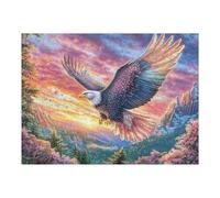 Sunset Glow Flying Eagle 500 Piece Jigsaw Puzzle for Adults Jigsaw Weekend Chill Out Activity Challenging Colourful Puzzle for Friends 500 PCS