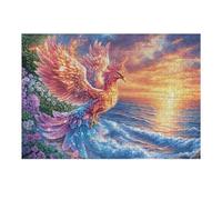 Sunset Glow Phoenix 300-piece Jigsaw Puzzle Bundle Frost Pines Rock Family Puzzle Lovers Brain Training Mindful Activity Spring Rigid Cardboard 300 PCS