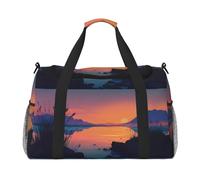 Sunset Glow Print Weekender Bag,Gym Bag with,Carry On Luggage Overnight Weekend Bag, Holdall Handbag & Shoulder Bag for Travel Fitness
