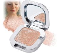 Sunset Glow Shimmer Eyeshadow - High Long Wearing Waterproof Pressed Powder, Smooth Blendable Sparkle for Eyelid, Inner Corner & Face Highlight, Metallic Compact with Mirror