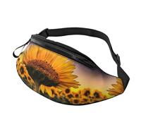 Sunset Hands-Free Bag Beautiful Sunset Fanny Pack Sunflower Crossbody Bag Scooter Riders 14X35CM