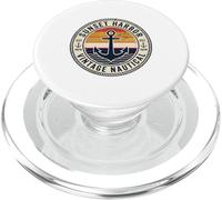 Sunset Harbor Vintage Nautical Anchor Est 1978 Ocean PopSockets PopGrip for MagSafe
