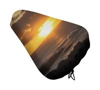 Sunset Hawaii Beach Bike Seat Cushion Waterproof Bicycle Seat Cover with Drawstring Comfort Dustproof Rain Proof Protection Bike Seat for Outdoor Most Bicycles Mountain Road Bikes