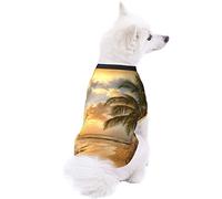 Sunset Hawaiian Palm Tree Dog Pet Clothes - Security Printed Pet Sweaters, Coat Winter for Small Medium Large Dogs Cats, Cozy Apparel Casual Fashion Costume, Cute Pet Pullover Sweater.
