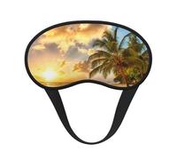 Sunset Hawaiian Palm Tree Print Sleep Eye Mask Light Blocking Soft and Comfortable Night Eye Blinder for Women Men for Sleeping Travel Night Shift