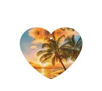 Sunset Hawaiian Palm Tree Waves Printing 10 Pcs Air Freshener Cards,Car Scented Hanging Sheets Air Freshener Set For Car Decoration