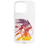 Sunset Headdress Native American Indian Traditional Art Case for iPhone 15 Pro Max