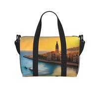 Sunset In Barcelona Hand Travel Bag. For Men And Women. Durable Material And Stylish Design, Suitable For Business And Leisure Travel., Black, One Size