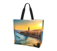 Sunset in Barcelona Shoulder bag.Stylish all-over print women's style, lightweight, large capacity for everyday use