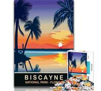 Sunset in Biscayne 1000 Pieces Jigsaw Puzzle For Adults Teens,Decompressing Intellectual Educational Toy Birthday Present,Gifts,Wall Art 50x75cm
