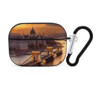 Sunset in Budapest AirPods Pro Protective Case Cute Earphone Protective Covers with Keychain Ring - Compatible with AirPod Pro 2nd / 1st Generation