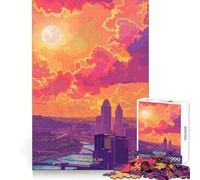 Sunset in Cincinnati OH Jigsaw Puzzles for Teenagers 1000 Pieces Mind Puzzle Peaceful Fun Art Assembly Lovely Gift 50x75cm