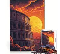 Sunset in Colosseum Rome 1000 Pieces Jigsaw Puzzles for Adults Recall Upgrade Stress Relief Tight Cut Santa Wish Pick 50x75cm