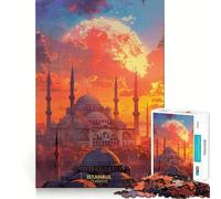 Sunset in Istanbul Turkiye 1000 Piece Jigsaw Puzzles for Teenagers Smart Game Bonding Time Image Assembly Fine Art Piece 38x52cm